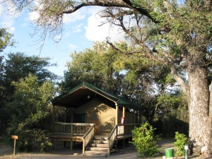 Safari tent accommodation example at Nata Lodge. Botswana. Photo Eelco Meyjes